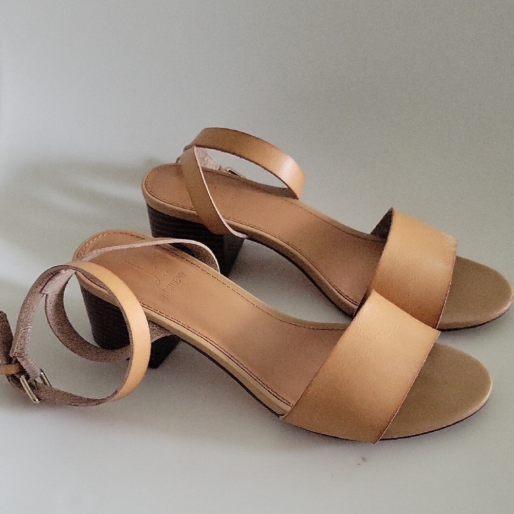 J. Crew Tan Leather Sandals